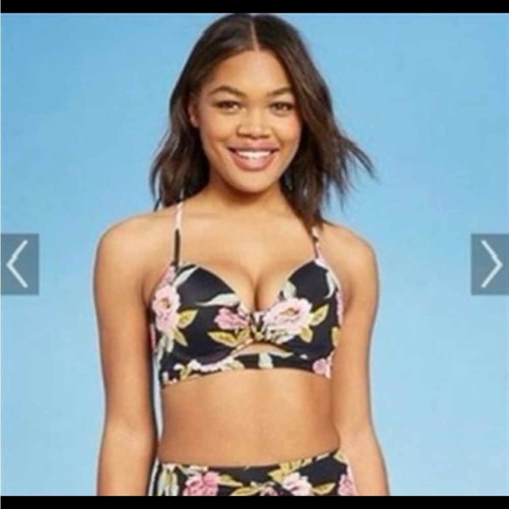 NWT 34DD shade & shore tummy control high waist bikini set large bottoms  8/10